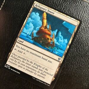 Reliquary Tower Land Card - Blue and Gold